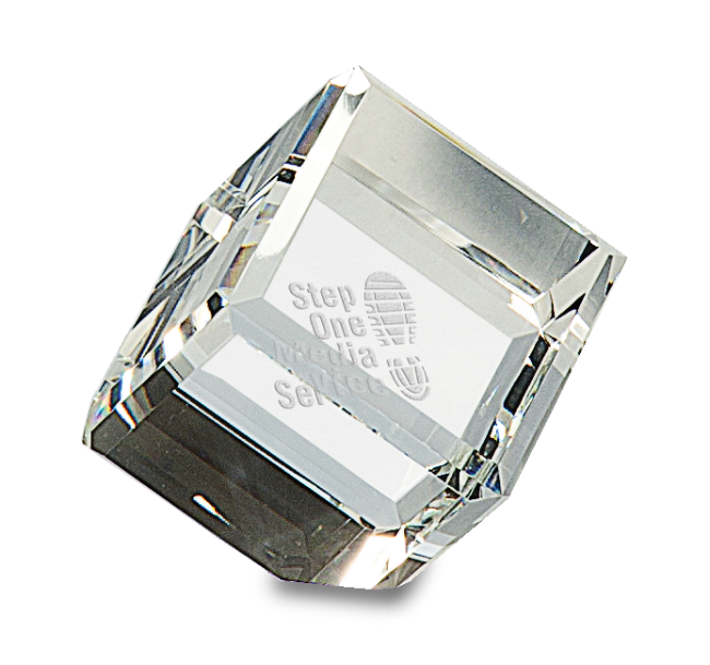 crystal awards cube